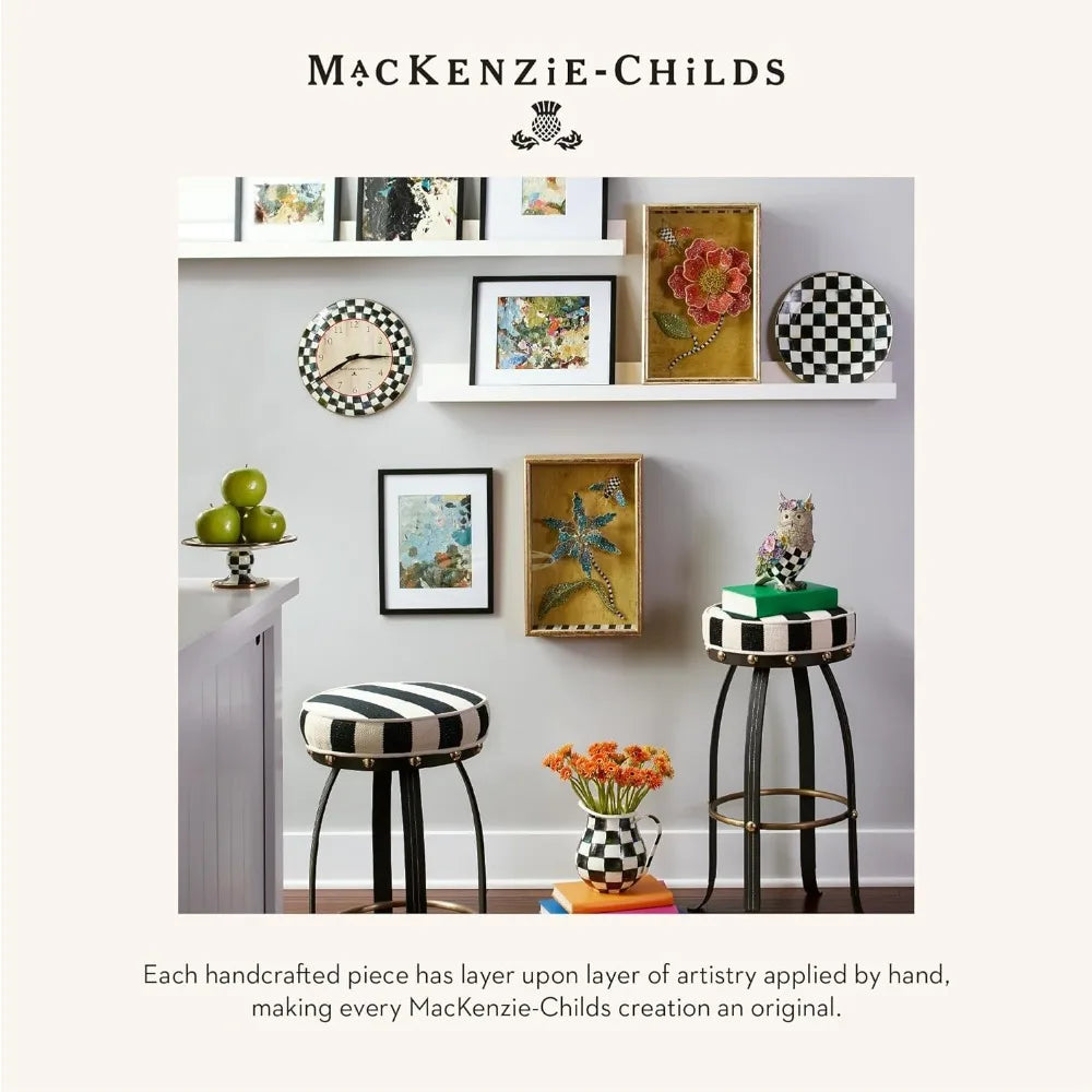 Wall Clock by Mackenzie-Childs, Black and White