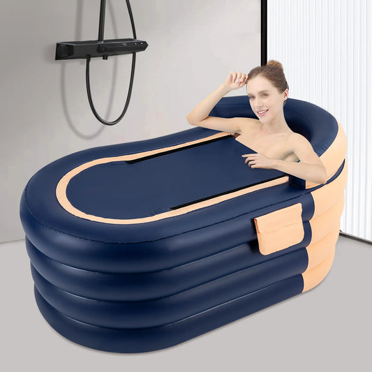 Inflatable Bathtub with Electric Air Pump - Blue / Orange