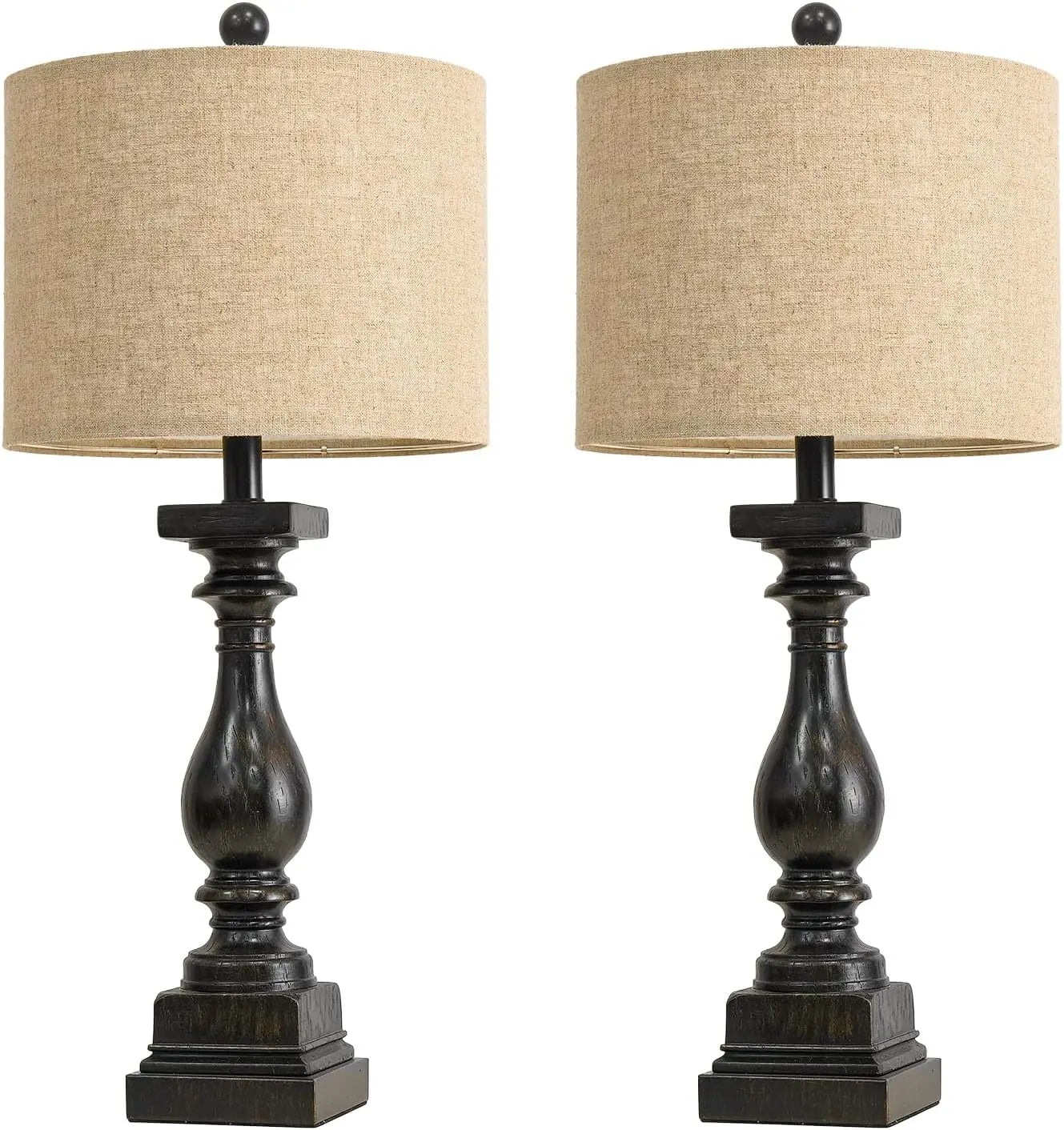 27" Table Lamps Set of 2 with USB Outputs