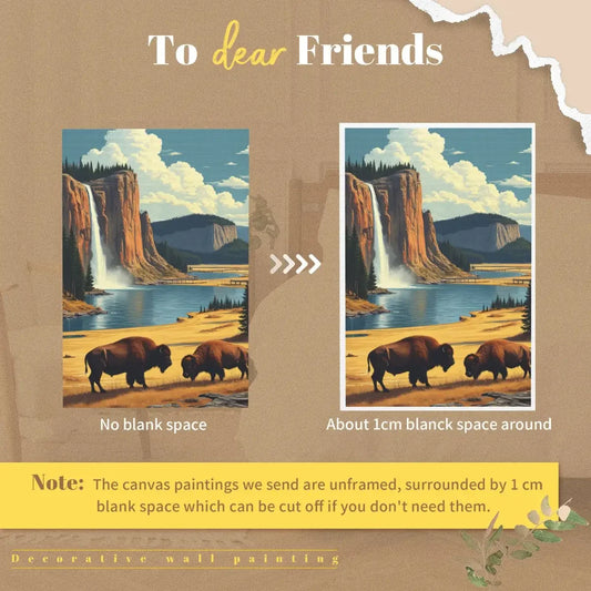 Buffalo on the Plains Canvas Wall Art