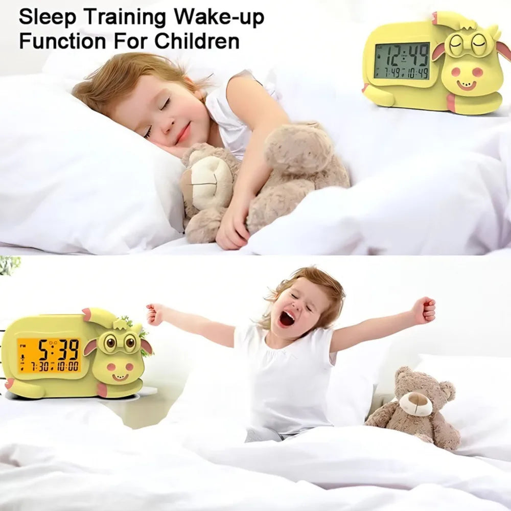 Kids Alarm Clock - Cute Cow-Shaped