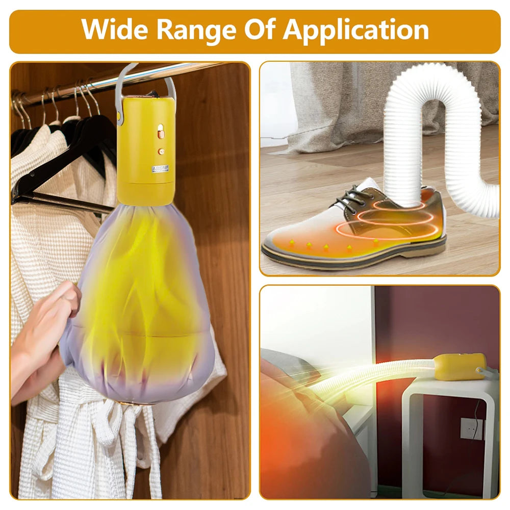 Portable Clothes Dryer Multifunctional Travel Mini UV Mute Electric Heating Drying Cloudy Days with Warm Quilt Drying Shoes Tube