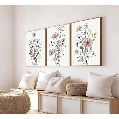 Wildflower Wall Art 3Pcs