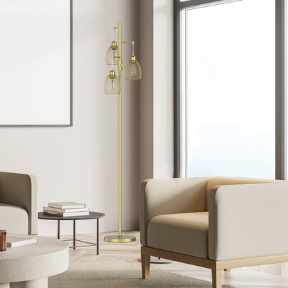 70" Tree Floor Lamp with 3 Bulbs - Black or Gold