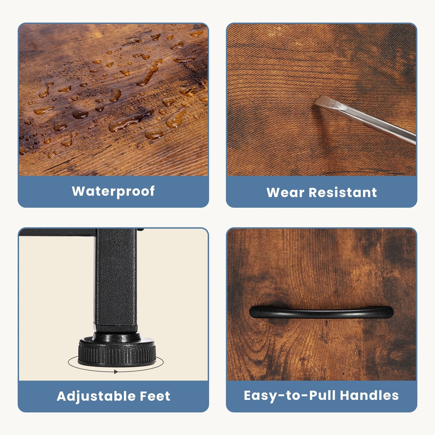 Cabinet With 5 Drawers, Steel Frame Assembly