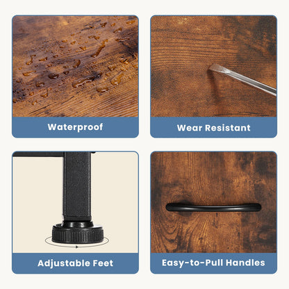 Cabinet With 5 Drawers, Steel Frame Assembly