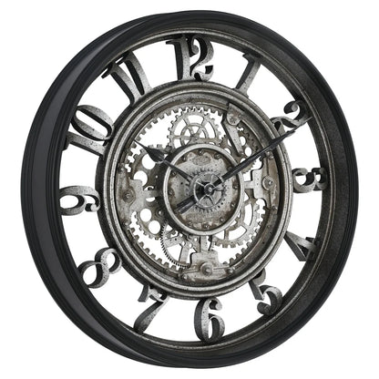 Wall Clock 20"  Rustic Metal Decor