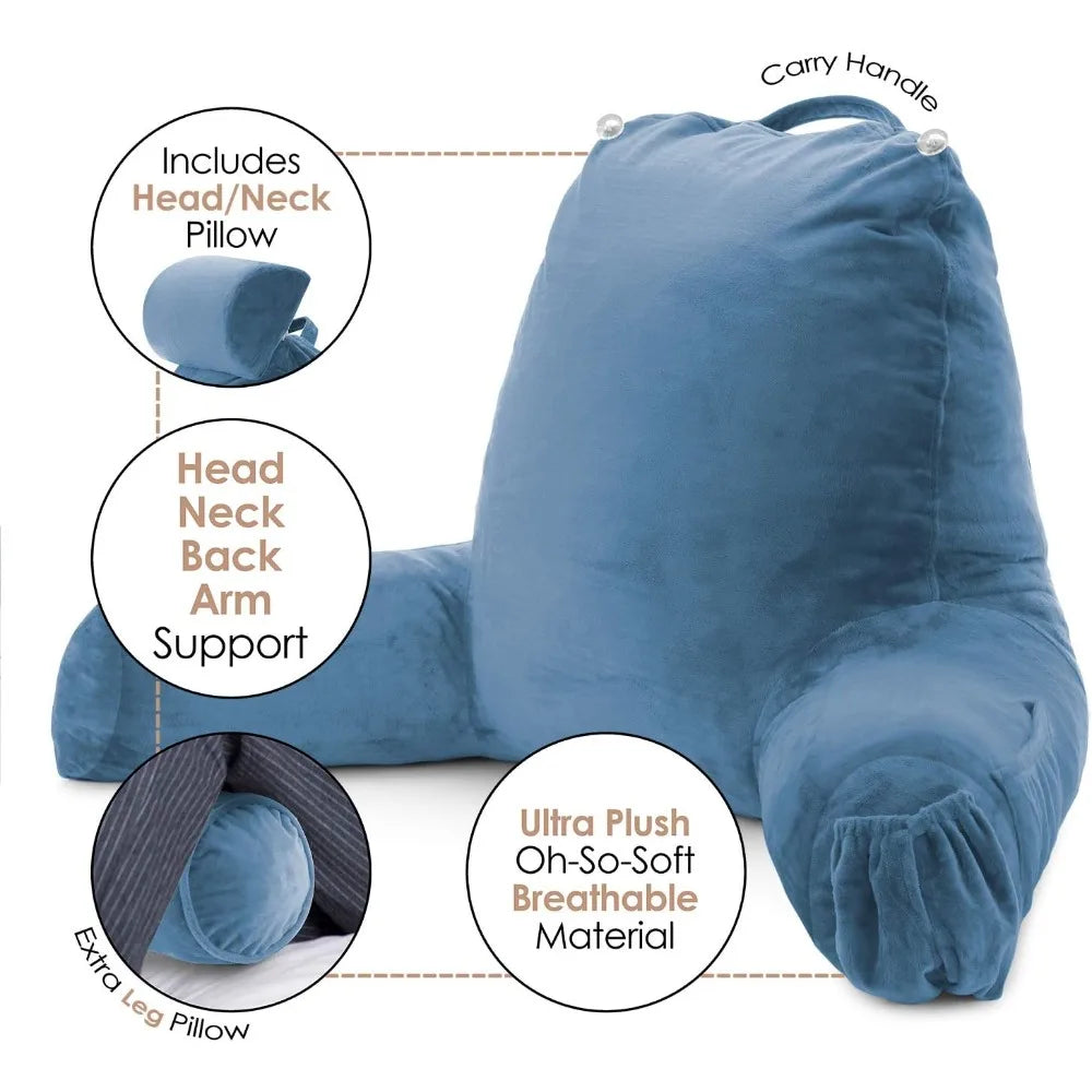 Reading Pillow with Memory Foam, Neck and Lumber Support Pillows