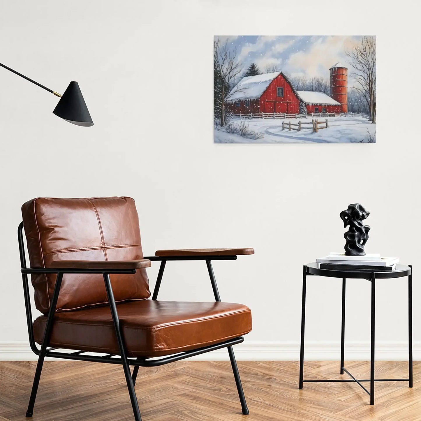 Red Barn Canvas Wall Art