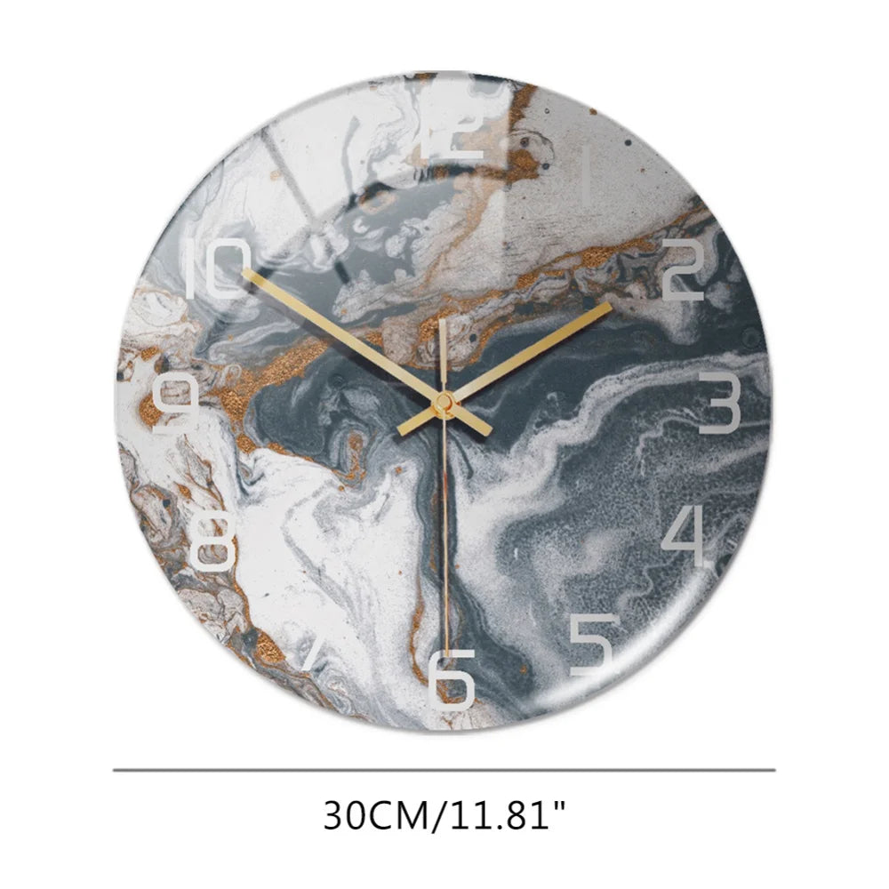 Wall Clock 3D Marble Pattern 8 Designs