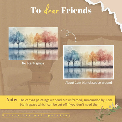 Rainbow Trees Canvas Wall Art