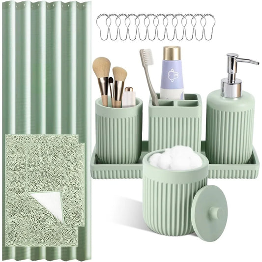 8-Piece Bathroom Set - Resin
