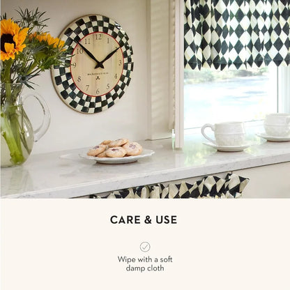 Wall Clock by Mackenzie-Childs,  Black and White