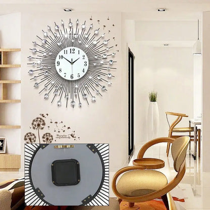 Sun Design Crushed Diamond Crystal Clock