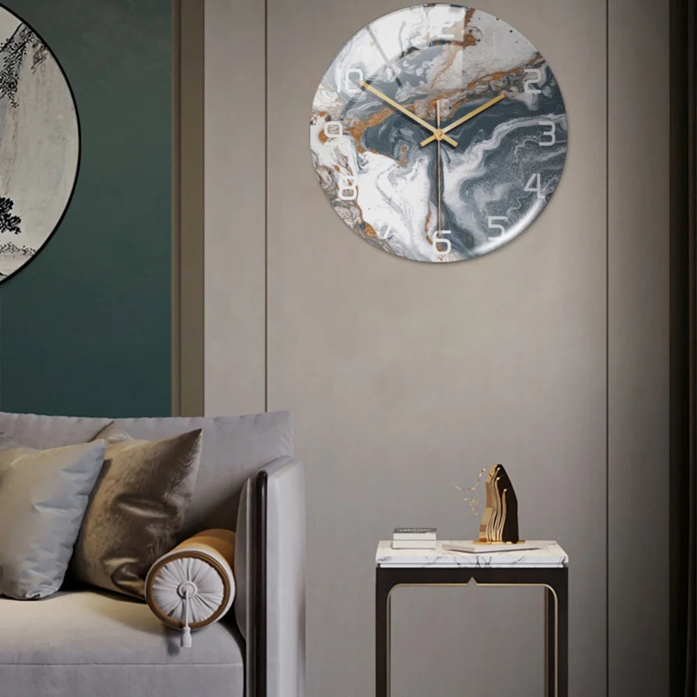 Wall Clock 3D Marble Pattern 8 Designs