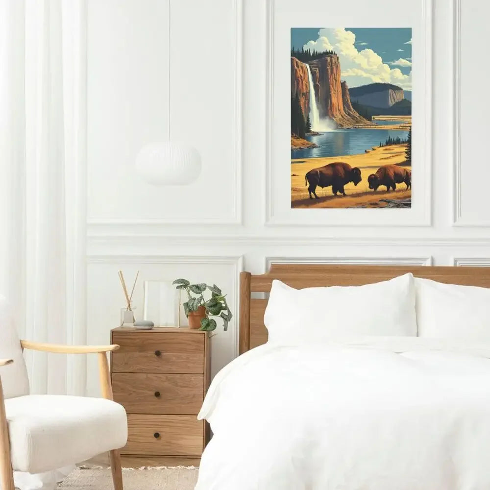 Buffalo on the Plains Canvas Wall Art