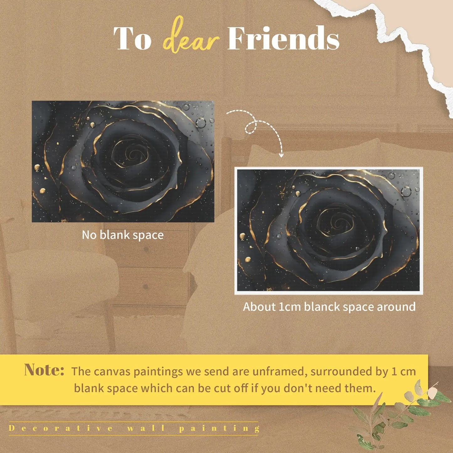 Black Rose Canvas Wall Art