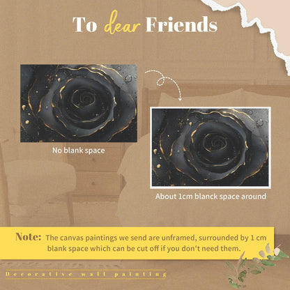 Black Rose Canvas Wall Art