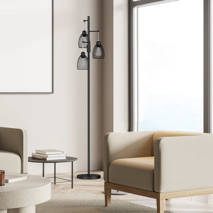 70" Tree Floor Lamp with 3 Bulbs - Black or Gold