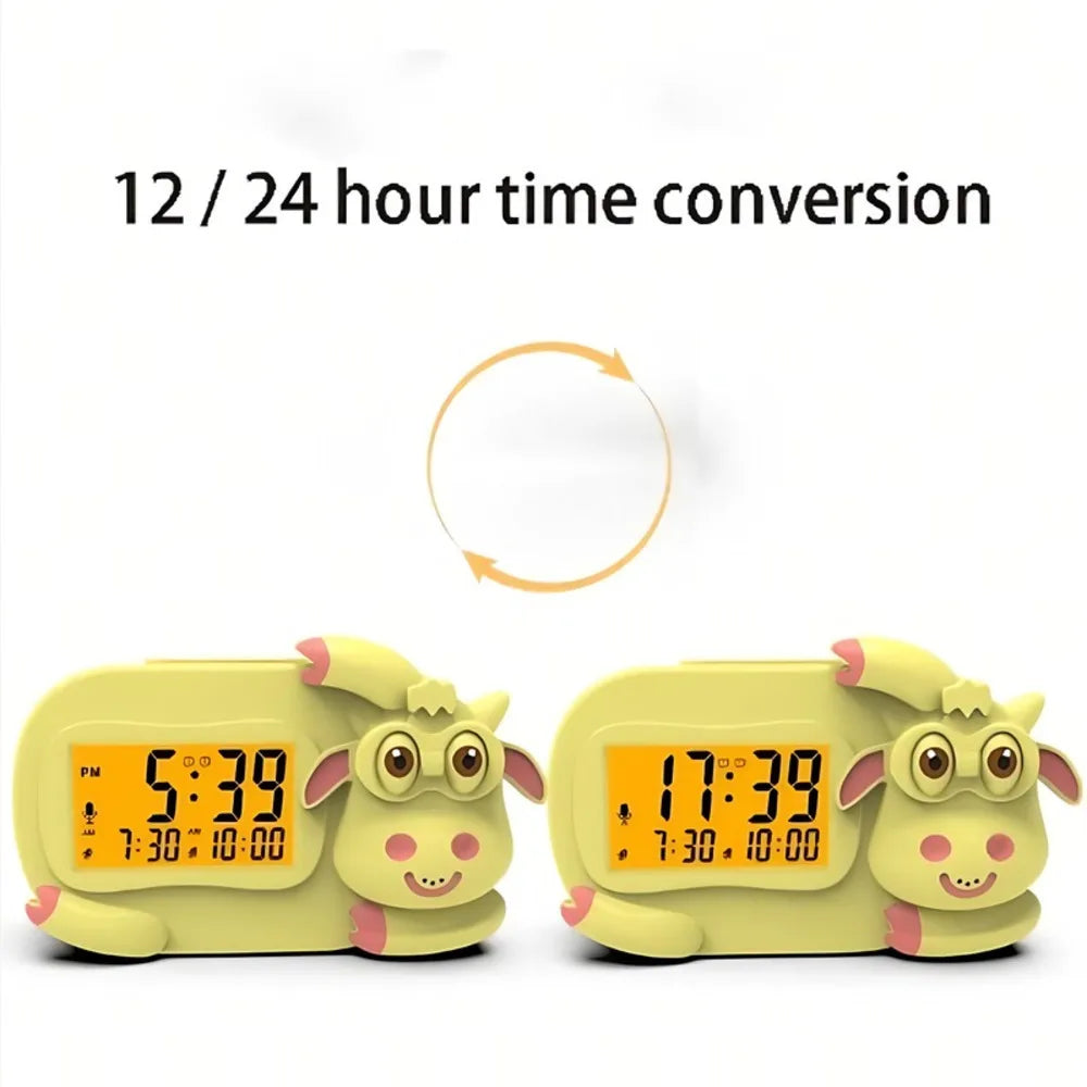 Kids Alarm Clock  - Cute Cow-Shaped