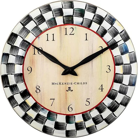 Wall Clock by Mackenzie-Childs,  Black and White