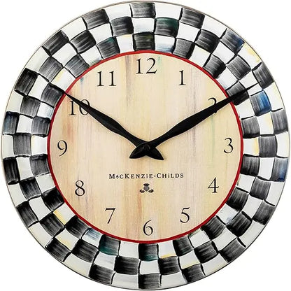 Wall Clock by Mackenzie-Childs,  Black and White