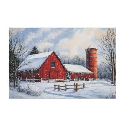 Red Barn Canvas Wall Art