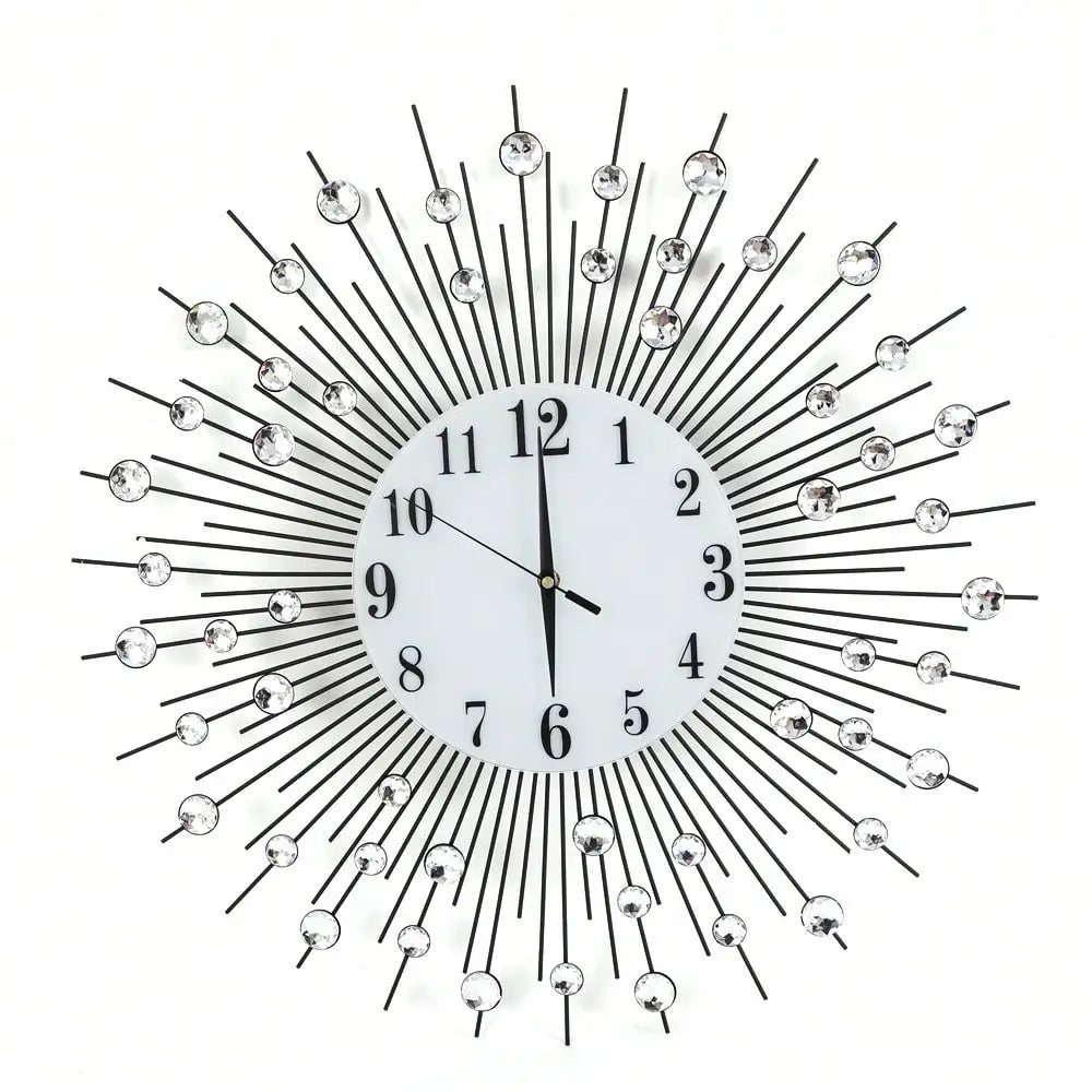 Sun Design Crushed Diamond Crystal Clock
