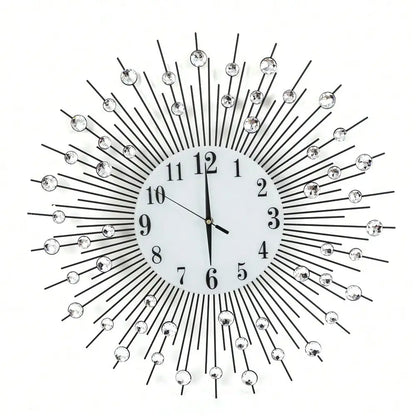 Sun Design Crushed Diamond Crystal Clock