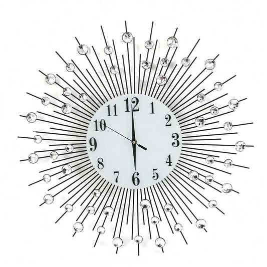 Sun Design Crushed Diamond Crystal Clock