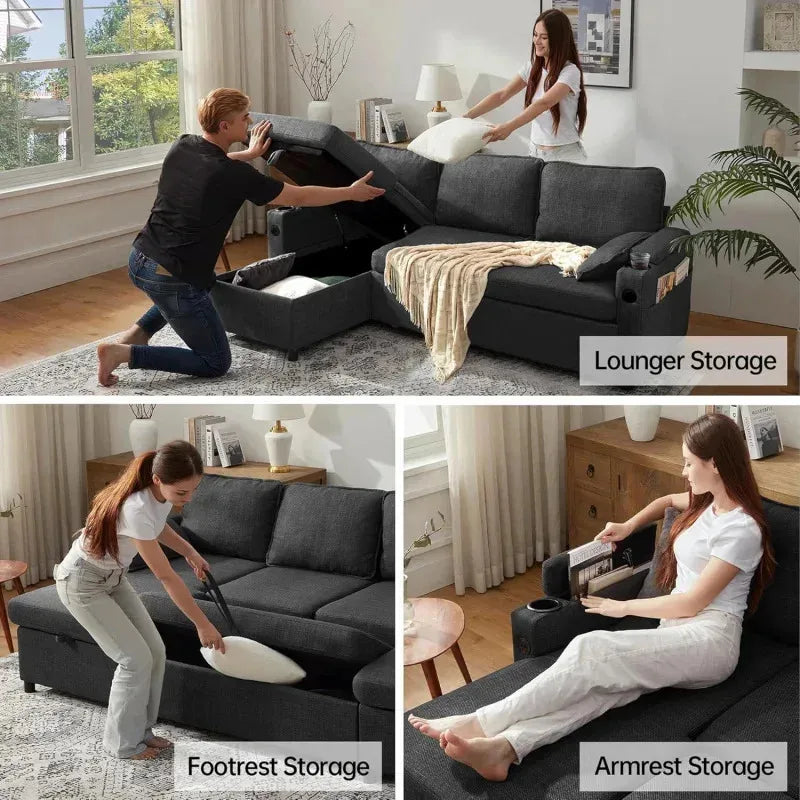 Sofa - L Shaped, Chaise, Sleeper