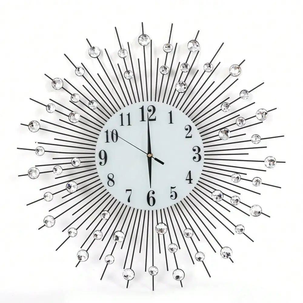 Sun Design Crushed Diamond Crystal Clock