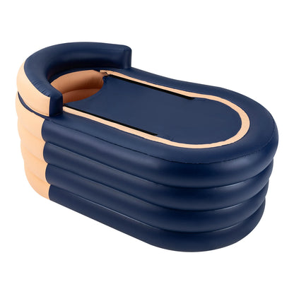 Inflatable Bathtub with Electric Air Pump - Blue / Orange