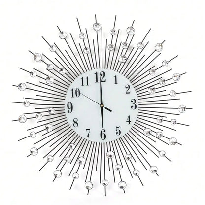 Sun Design Crushed Diamond Crystal Clock