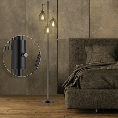 70" Tree Floor Lamp with 3 Bulbs - Black or Gold