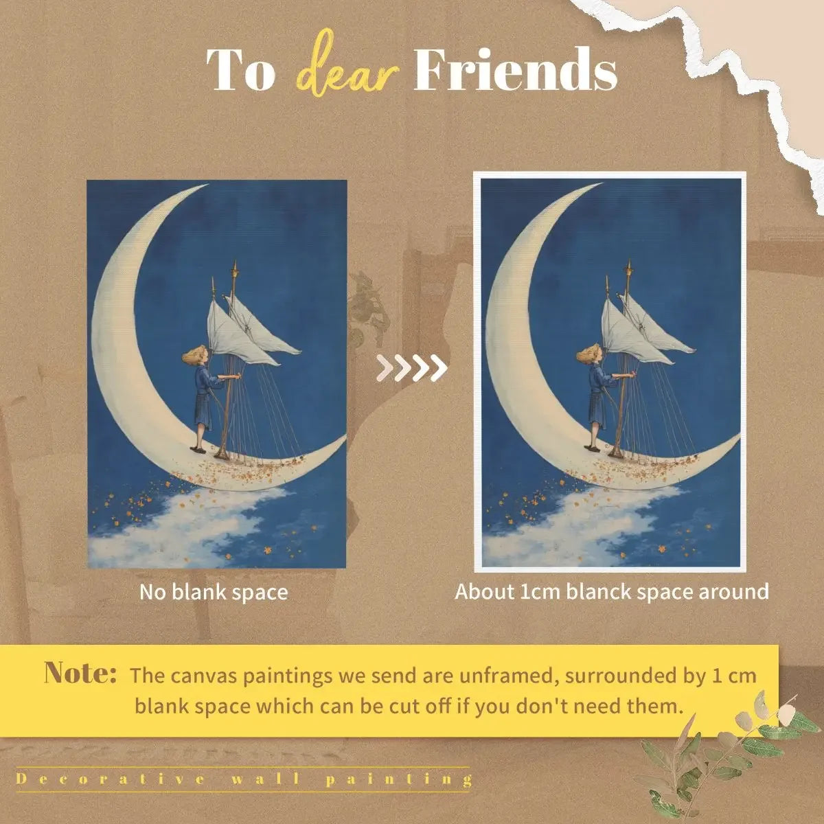 Sailing Moon Canvas Wall Art