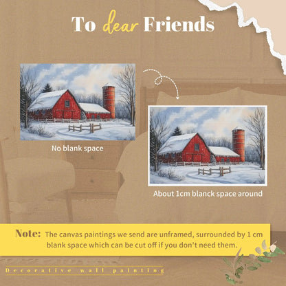 Red Barn Canvas Wall Art