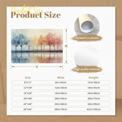 Rainbow Trees Canvas Wall Art