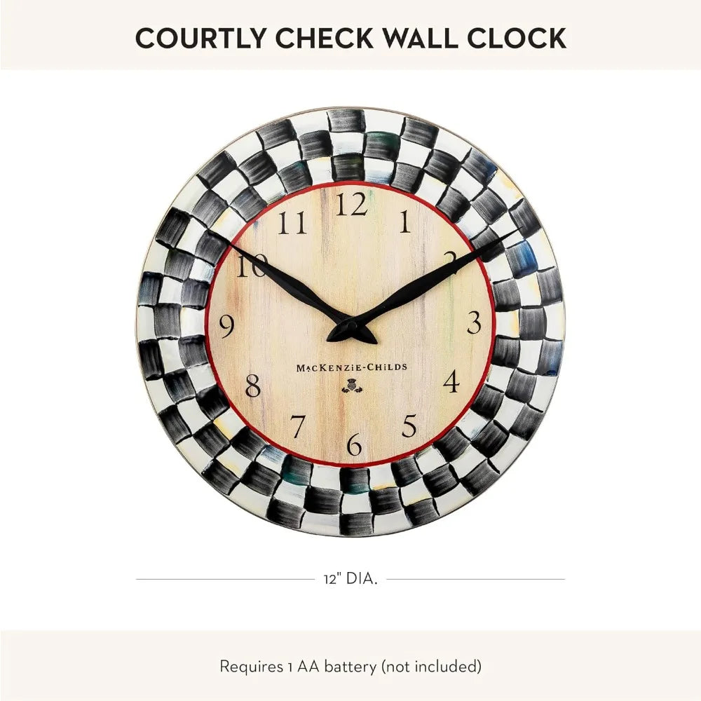 Wall Clock by Mackenzie-Childs,  Black and White