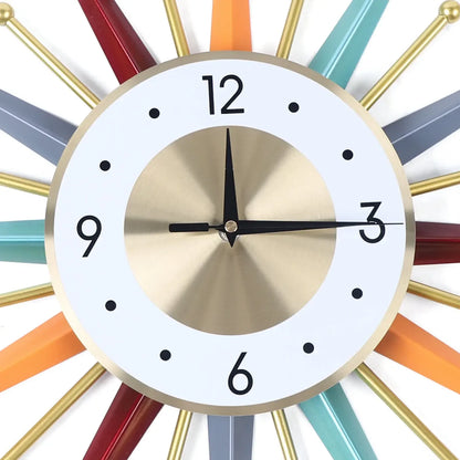 22" Colorful Sunburst Clock