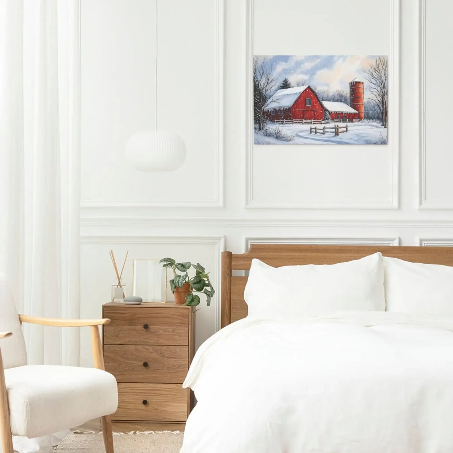 Red Barn Canvas Wall Art