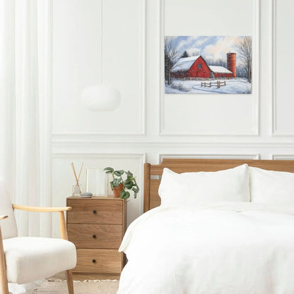 Red Barn Canvas Wall Art