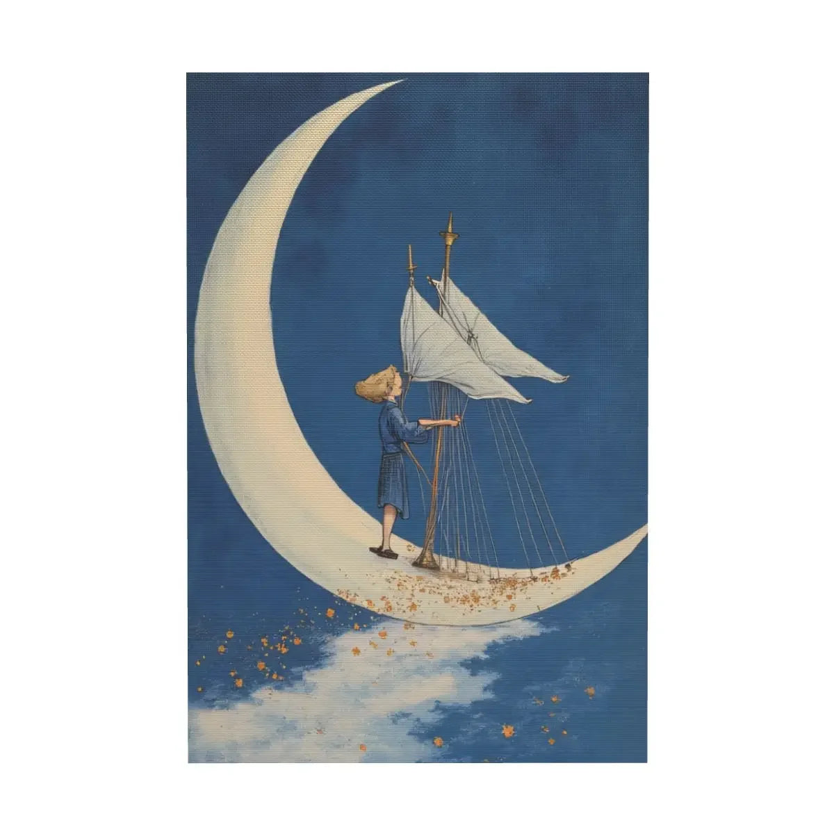 Sailing Moon Canvas Wall Art