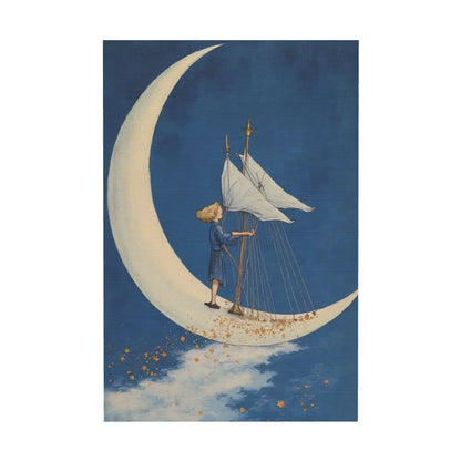Sailing Moon Canvas Wall Art
