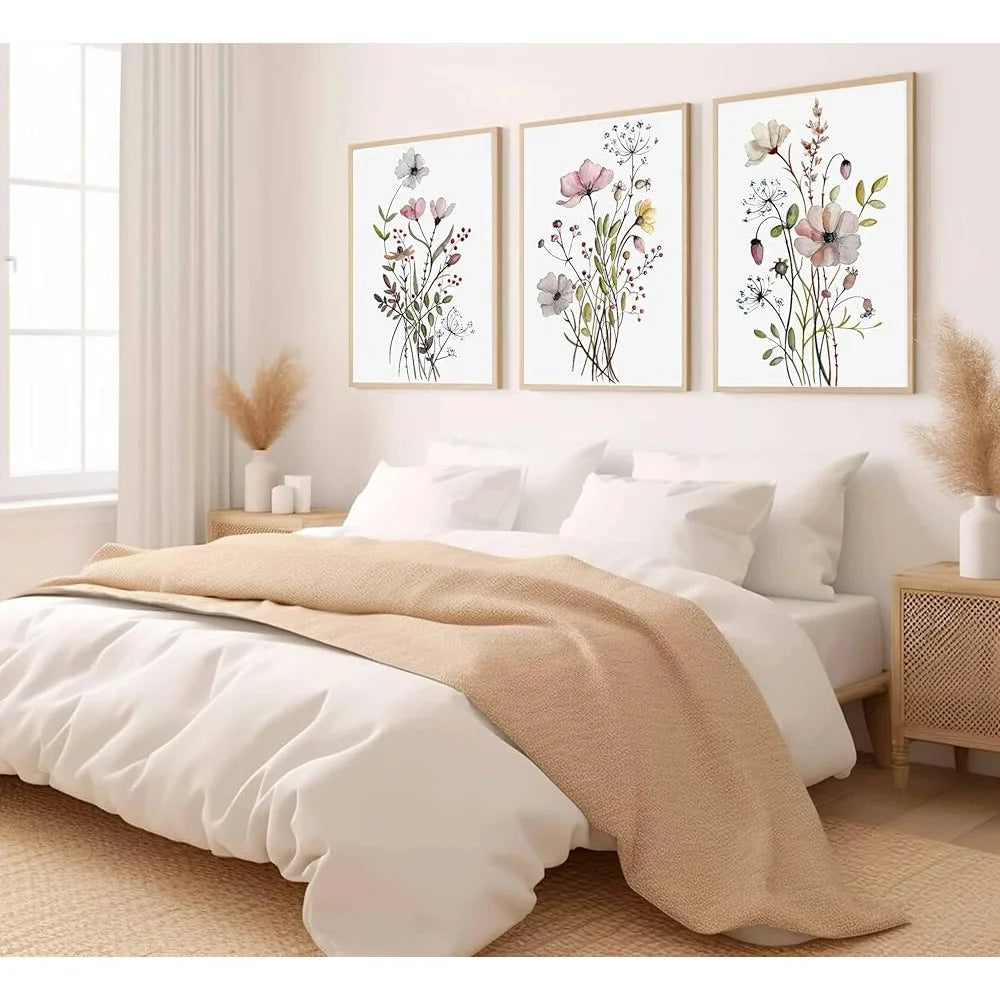 Wildflower Wall Art 3Pcs