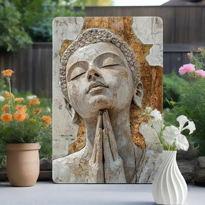 Gold Leaf Buddha Metal Wall Art