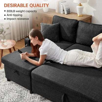 Sofa - L Shaped, Chaise, Sleeper