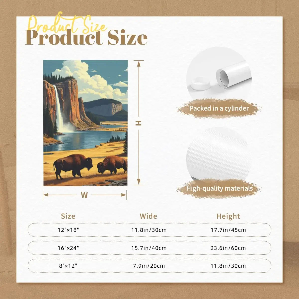 Buffalo on the Plains Canvas Wall Art