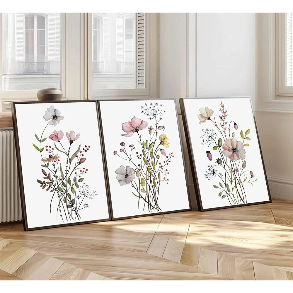 Wildflower Wall Art 3Pcs