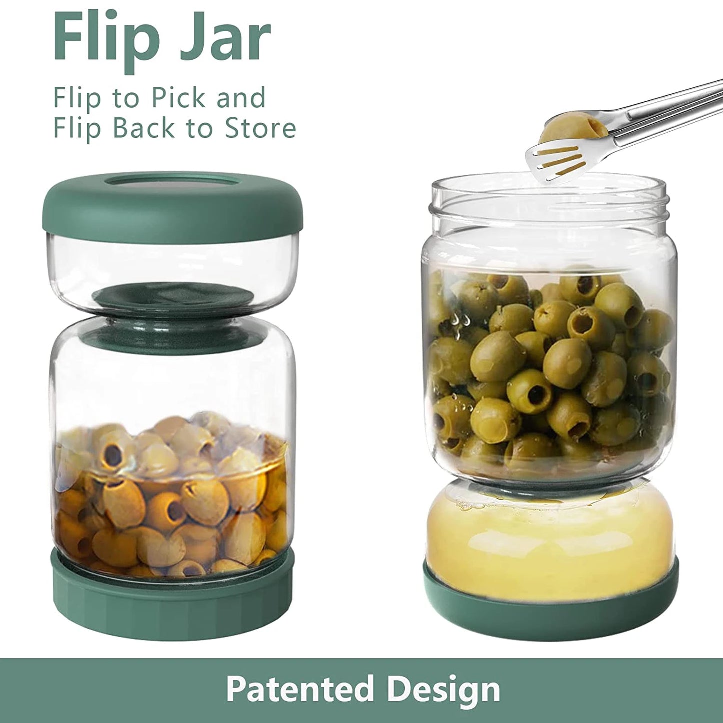 Glass Pickles Jar with Strainer Lid